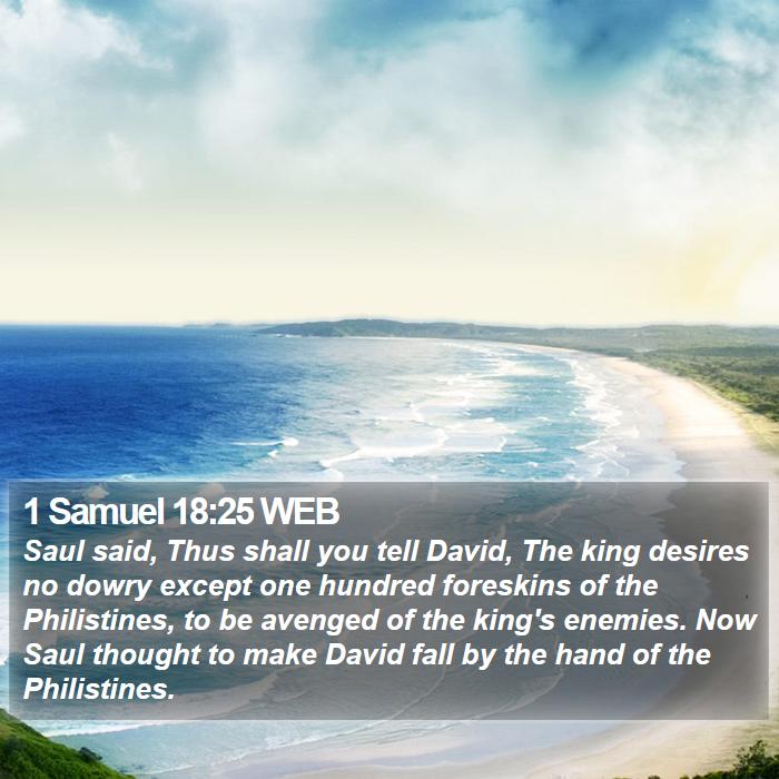 1 Samuel 18:25 WEB Bible Study