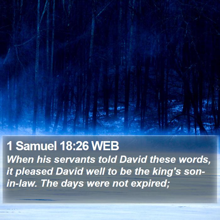 1 Samuel 18:26 WEB Bible Study