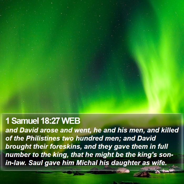 1 Samuel 18:27 WEB Bible Study