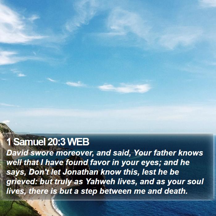 1 Samuel 20:3 WEB Bible Study