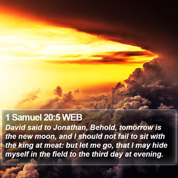 1 Samuel 20:5 WEB Bible Study