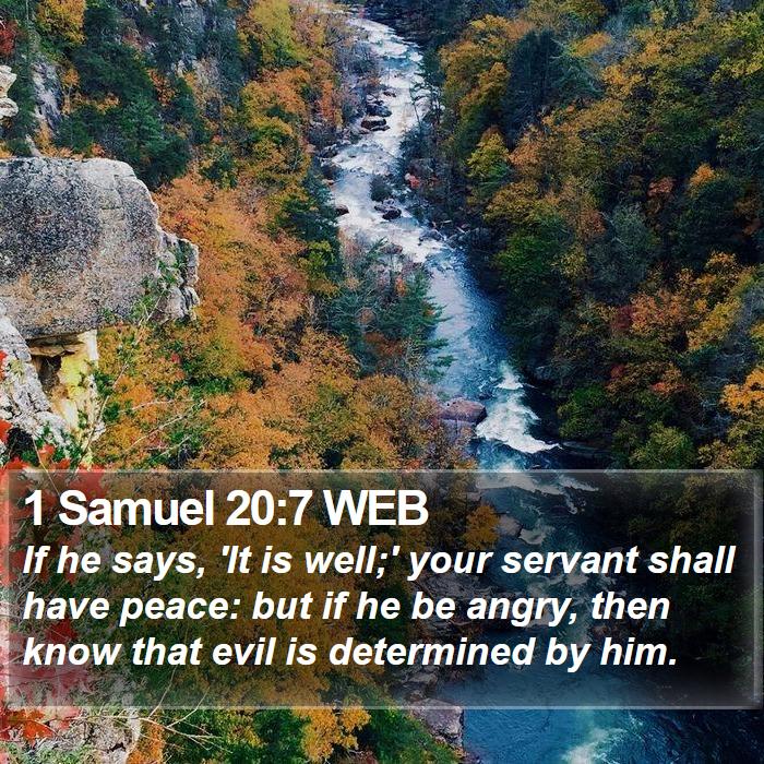 1 Samuel 20:7 WEB Bible Study