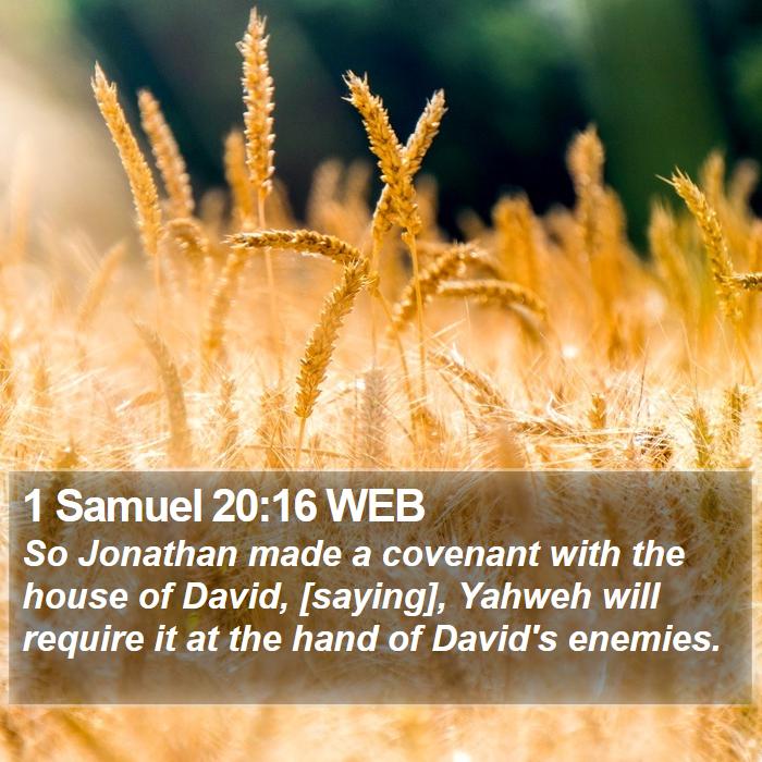 1 Samuel 20:16 WEB Bible Study