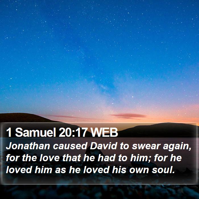 1 Samuel 20:17 WEB Bible Study