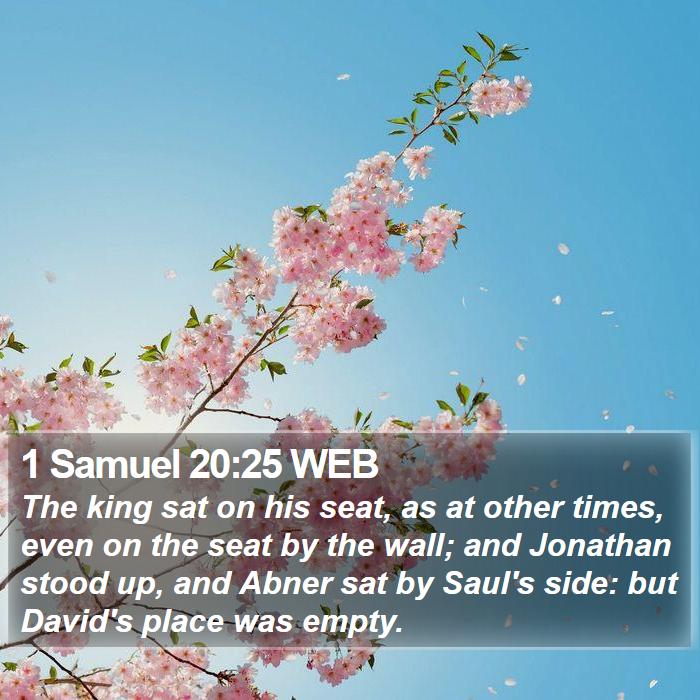 1 Samuel 20:25 WEB Bible Study