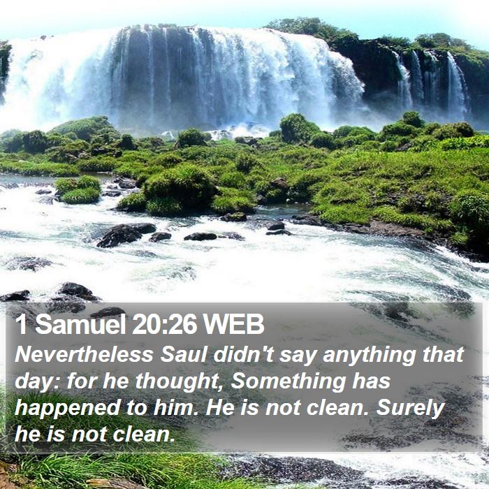 1 Samuel 20:26 WEB Bible Study