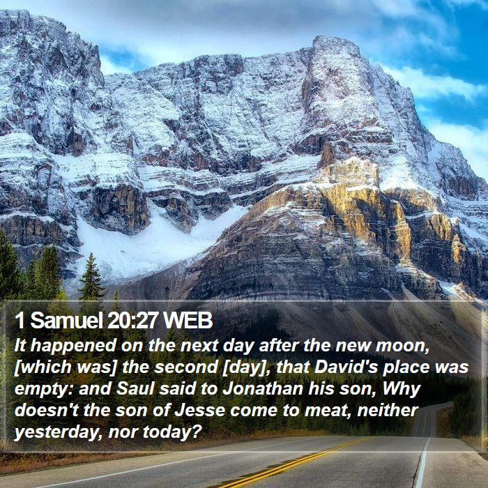 1 Samuel 20:27 WEB Bible Study