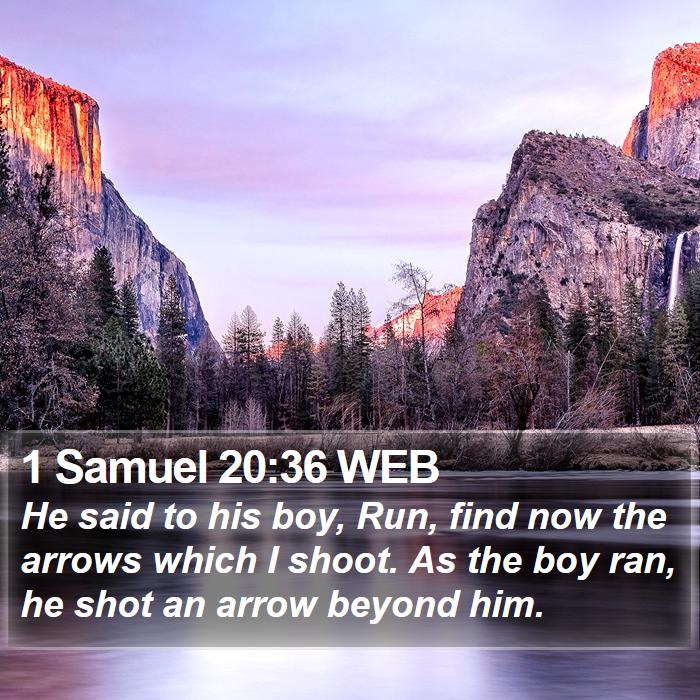 1 Samuel 20:36 WEB Bible Study