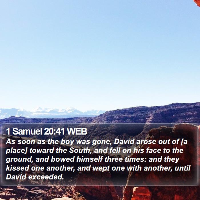 1 Samuel 20:41 WEB Bible Study