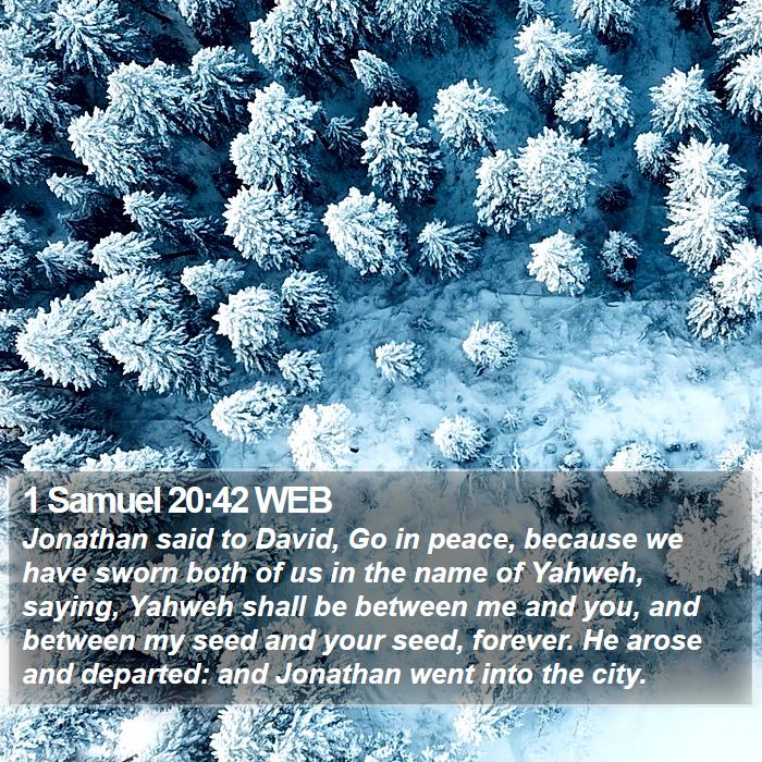 1 Samuel 20:42 WEB Bible Study