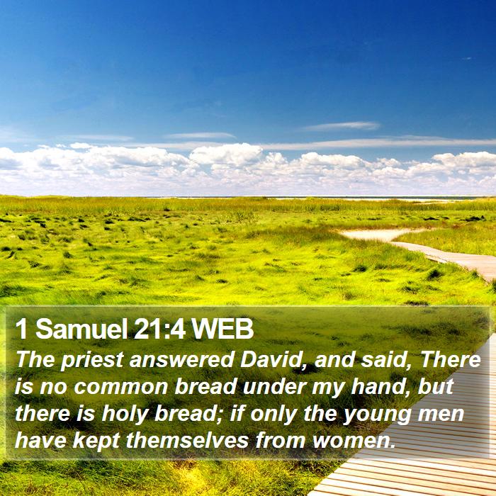 1 Samuel 21:4 WEB Bible Study