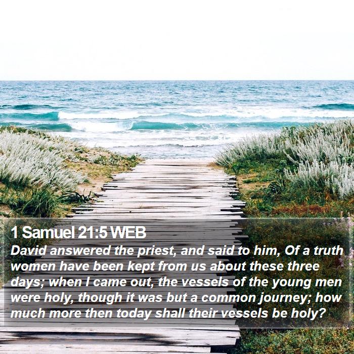 1 Samuel 21:5 WEB Bible Study