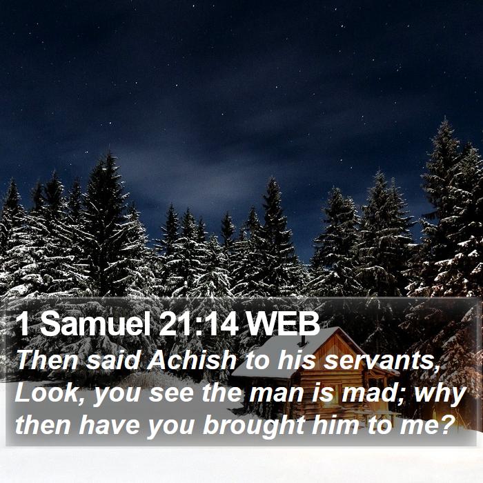 1 Samuel 21:14 WEB Bible Study