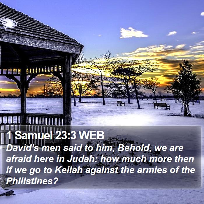 1 Samuel 23:3 WEB Bible Study