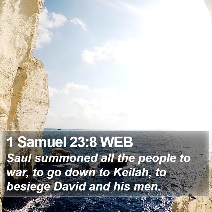 1 Samuel 23:8 WEB Bible Study