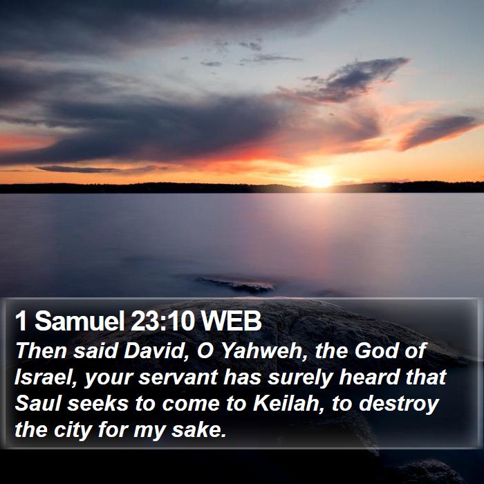 1 Samuel 23:10 WEB Bible Study