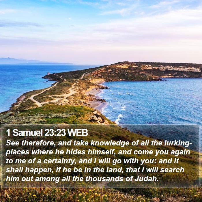 1 Samuel 23:23 WEB Bible Study