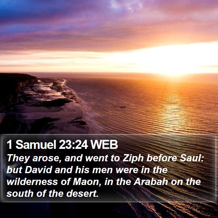 1 Samuel 23:24 WEB Bible Study