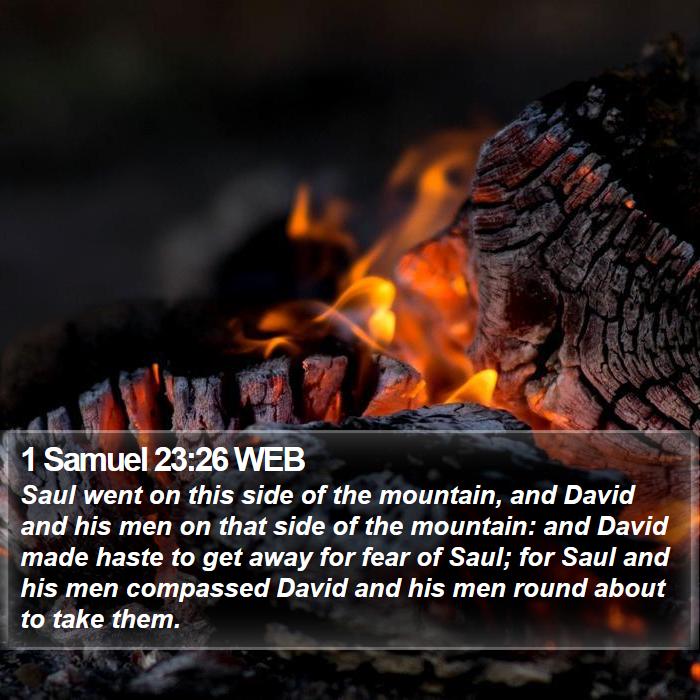 1 Samuel 23:26 WEB Bible Study