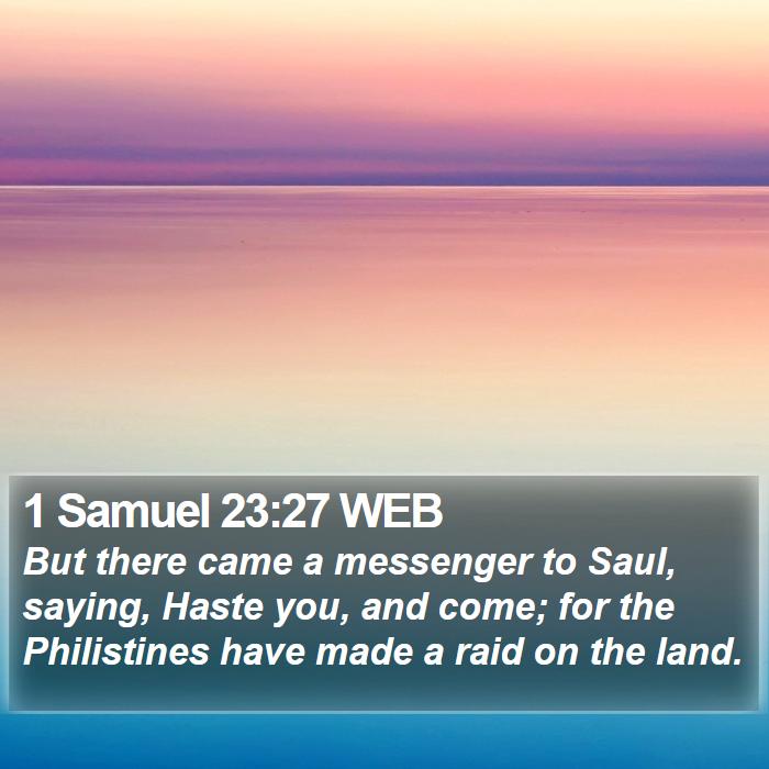 1 Samuel 23:27 WEB Bible Study