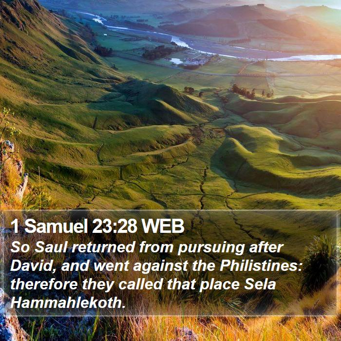 1 Samuel 23:28 WEB Bible Study