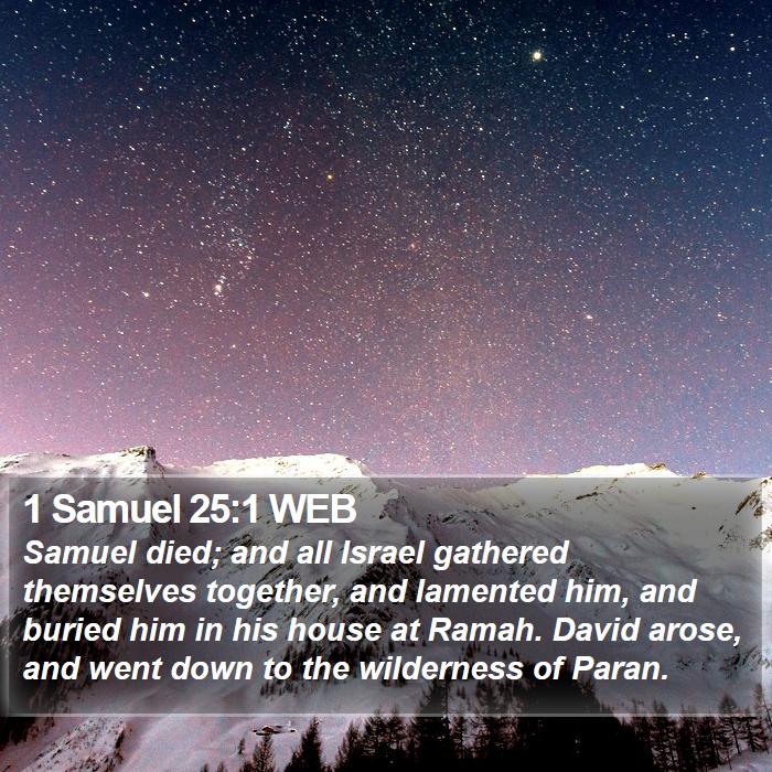 1 Samuel 25:1 WEB Bible Study