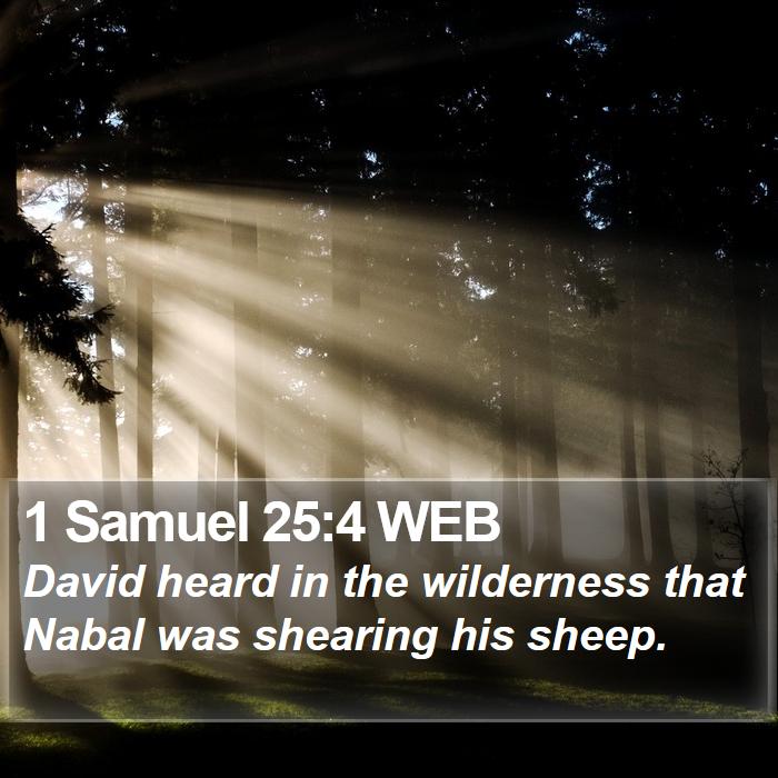 1 Samuel 25:4 WEB Bible Study