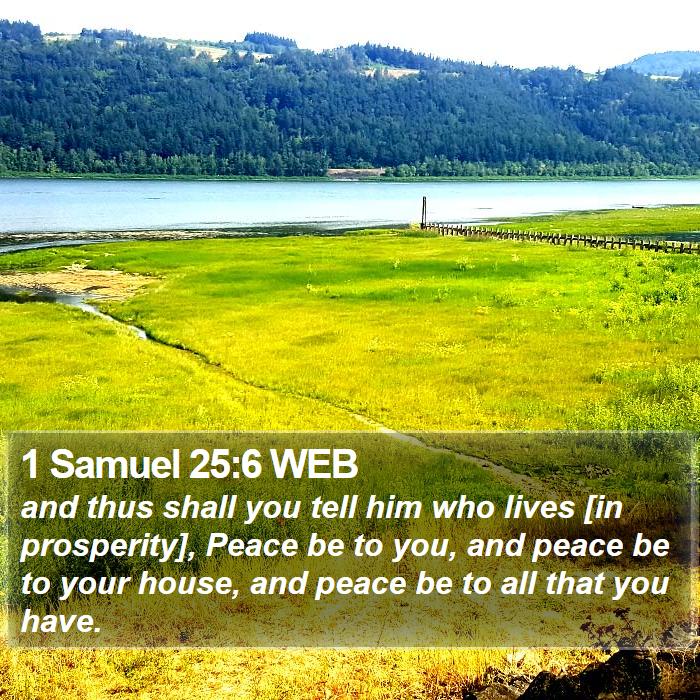 1 Samuel 25:6 WEB Bible Study