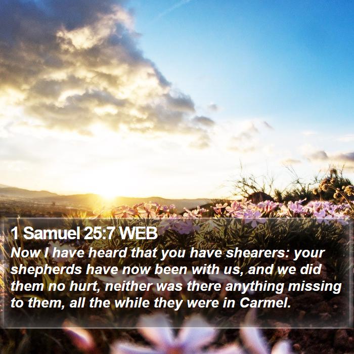 1 Samuel 25:7 WEB Bible Study