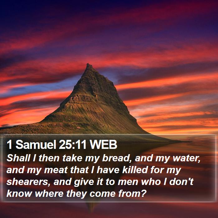 1 Samuel 25:11 WEB Bible Study