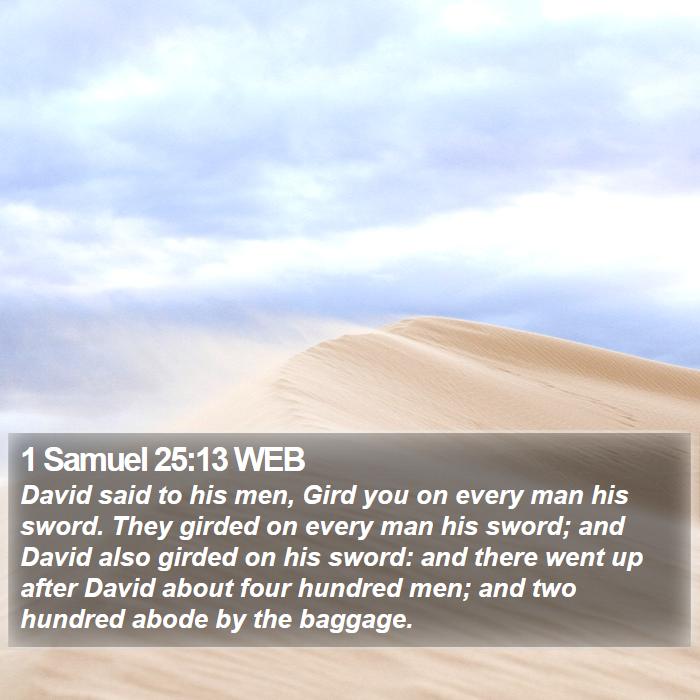 1 Samuel 25:13 WEB Bible Study