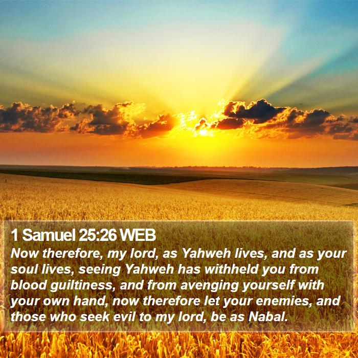 1 Samuel 25:26 WEB Bible Study