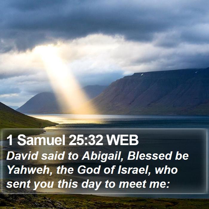 1 Samuel 25:32 WEB Bible Study