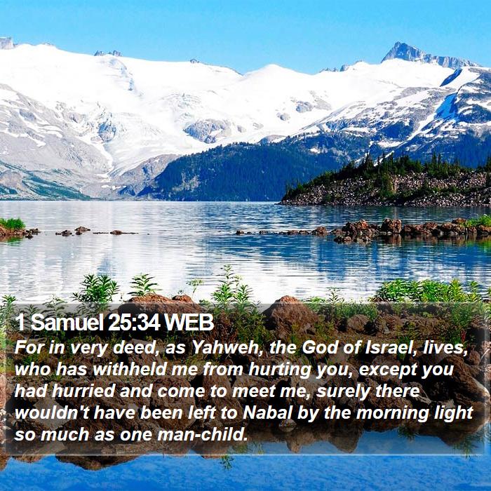 1 Samuel 25:34 WEB Bible Study