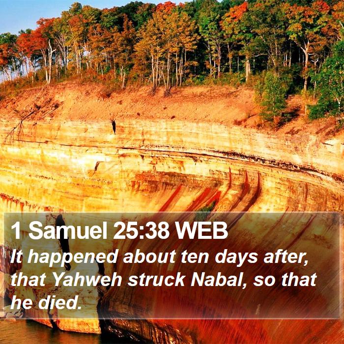 1 Samuel 25:38 WEB Bible Study