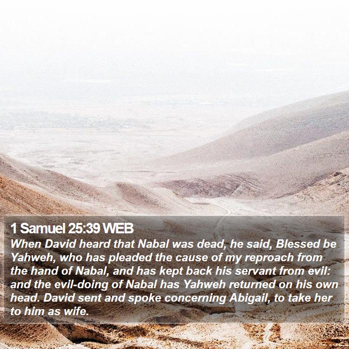 1 Samuel 25:39 WEB Bible Study