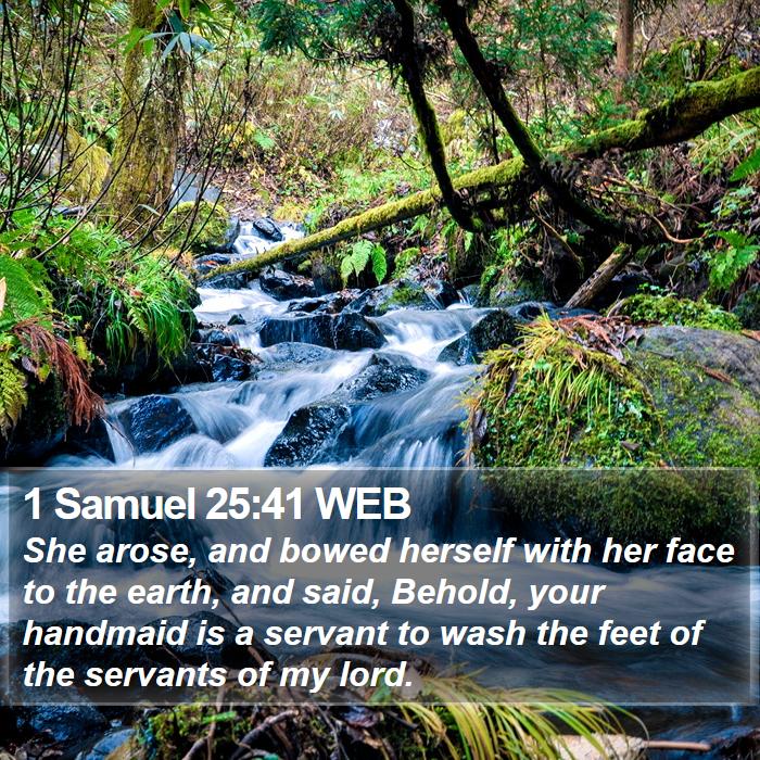 1 Samuel 25:41 WEB Bible Study