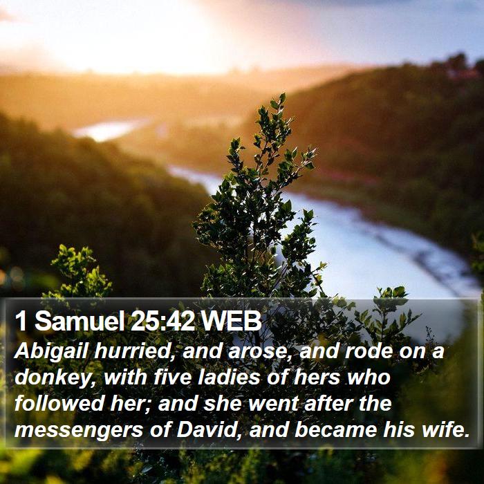 1 Samuel 25:42 WEB Bible Study