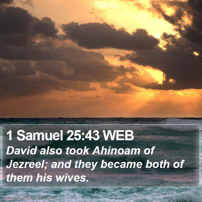 1 Samuel 25:43 WEB Bible Study