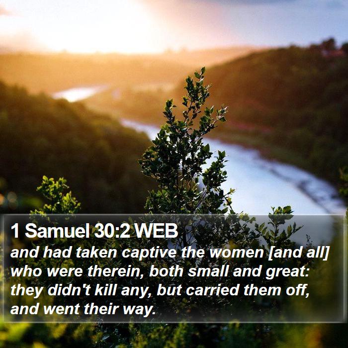 1 Samuel 30:2 WEB Bible Study