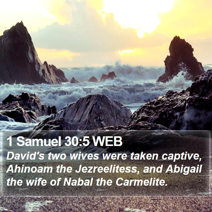 1 Samuel 30:5 WEB Bible Study