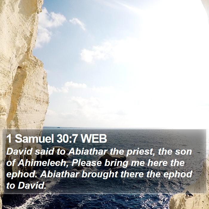 1 Samuel 30:7 WEB Bible Study