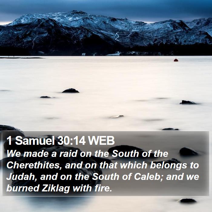 1 Samuel 30:14 WEB Bible Study