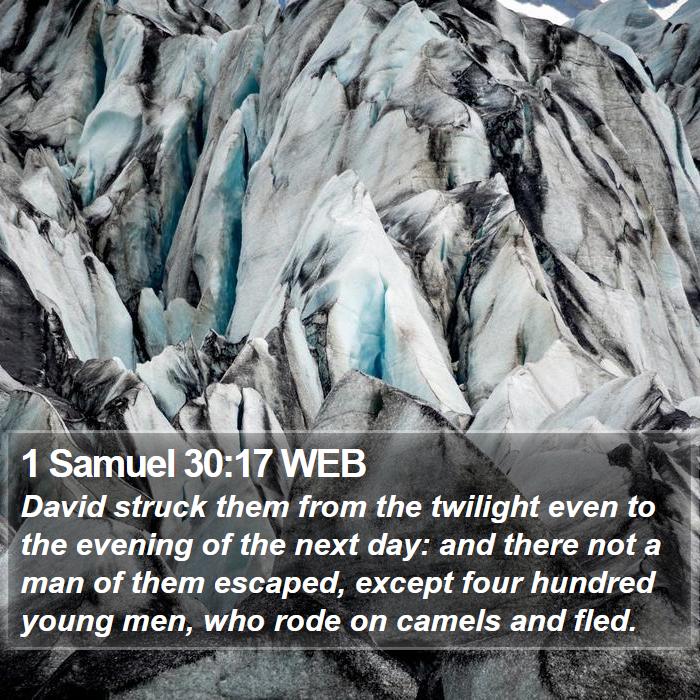 1 Samuel 30:17 WEB Bible Study