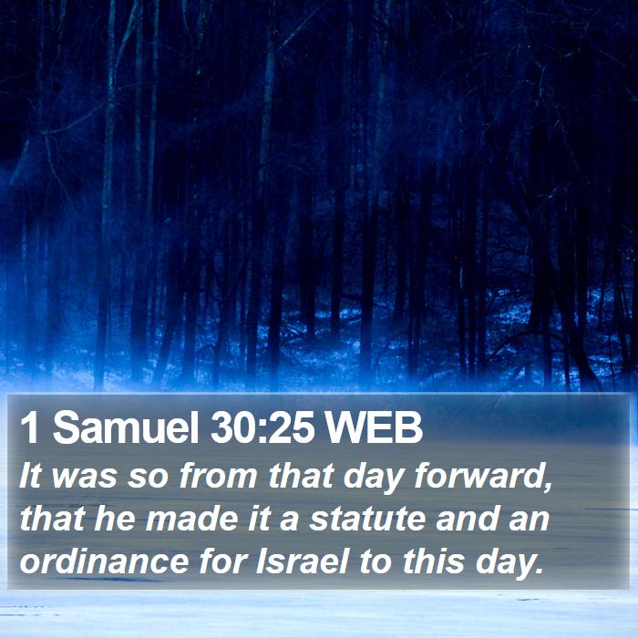 1 Samuel 30:25 WEB Bible Study