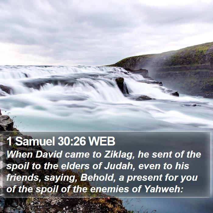 1 Samuel 30:26 WEB Bible Study