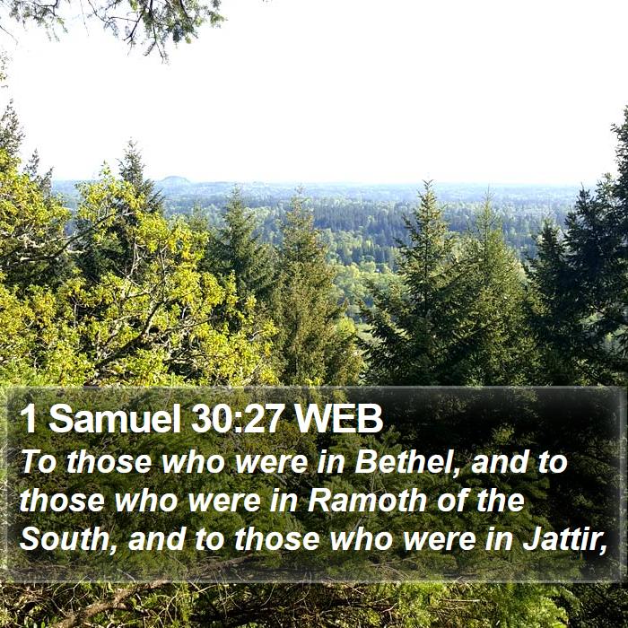 1 Samuel 30:27 WEB Bible Study