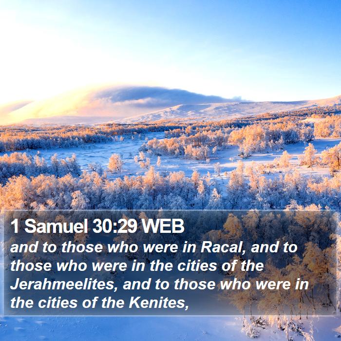 1 Samuel 30:29 WEB Bible Study