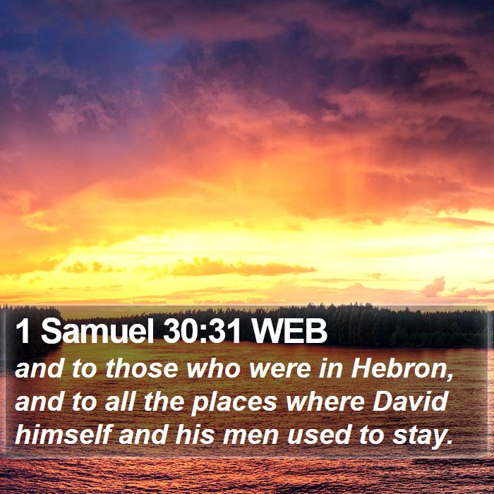 1 Samuel 30:31 WEB Bible Study