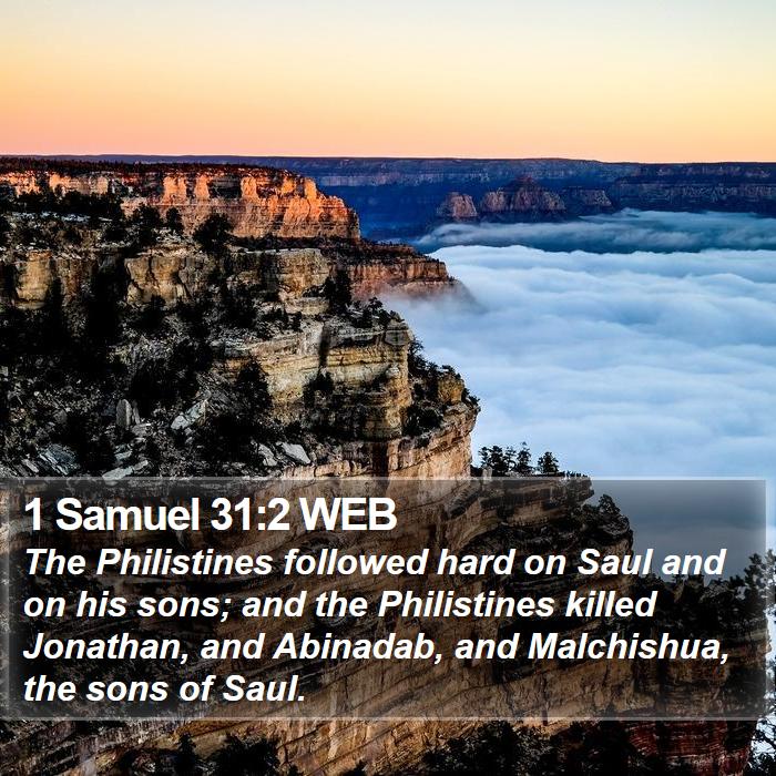 1 Samuel 31:2 WEB Bible Study